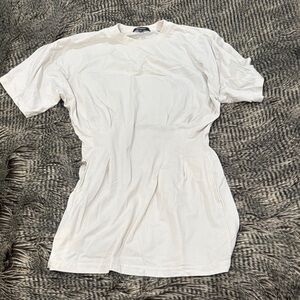 Missguided Crisp White Short Sleeve tshirt dress